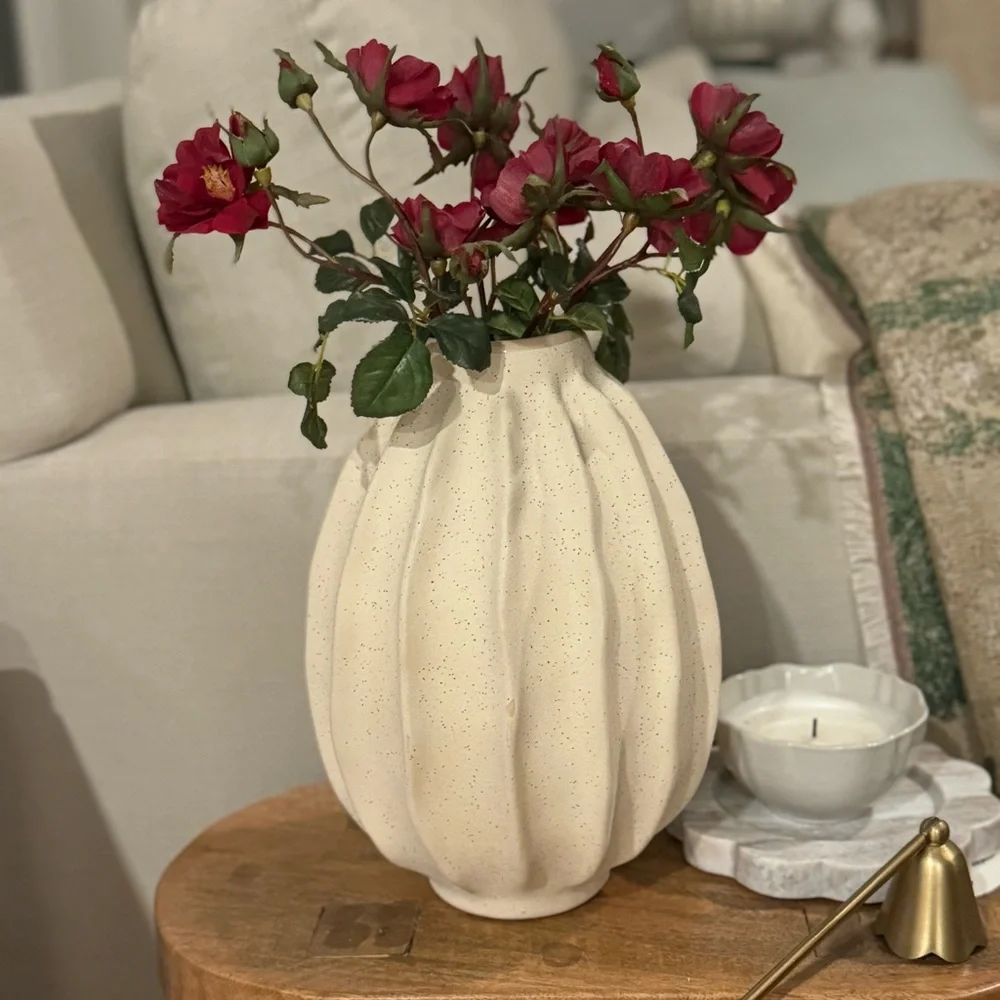 Tall Wavy Ceramic Vase - Threshold designed with Studio McGee